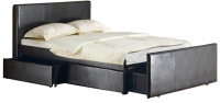 GFW Colorado Faux Leather Drawer Bed