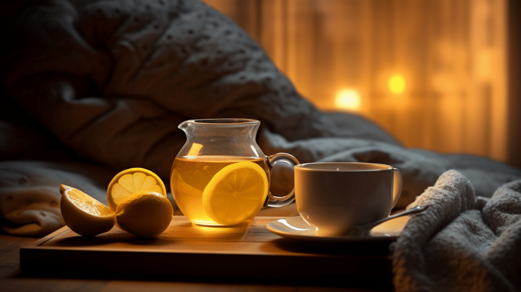 hot lemon water before bed