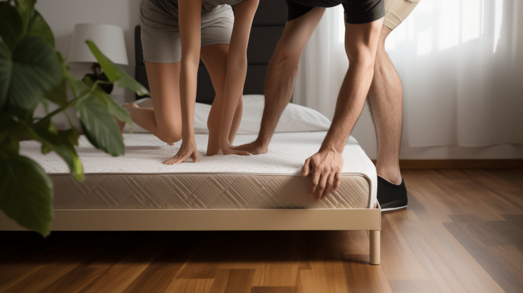 how to stop bed moving on laminate floor