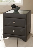 Kaydian 2 Drawer Leather Bedside Table 