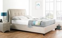 Kaydian Accent Ottoman Bed in Oatmeal Fabric