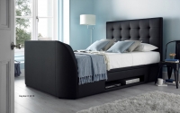 Kaydian Barnard Ottoman TV Bed in Black Leather