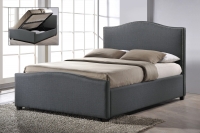 Time Living Brunswick Side Ottoman Bed in Grey Fabric