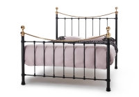 Serene Ethan Bed in Black & Brass