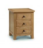 Julian Bowen Marlborough 3 Drawer Bedside Table