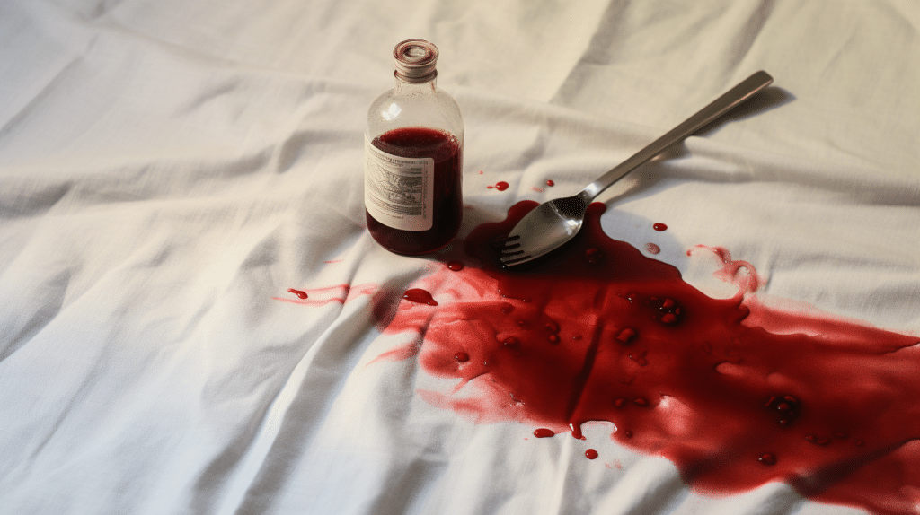 how to remove dried blood from sheets uk