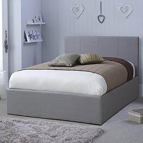 Modernique Grey Fabric Ottoman Storage Bed