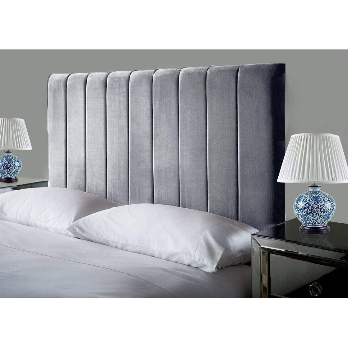 Affordable Luxury Portland Lined Headboard in Elegant Plush Velvet Fabric