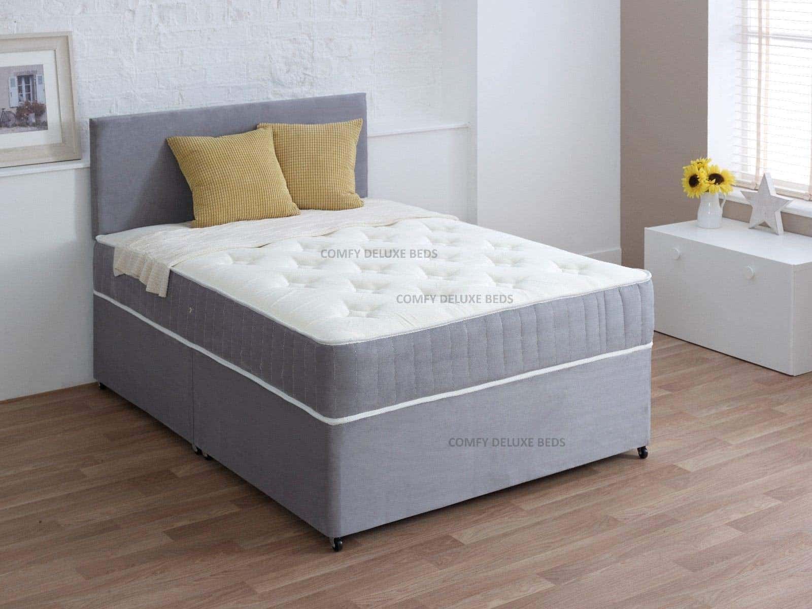 Suede Divan Bed Set