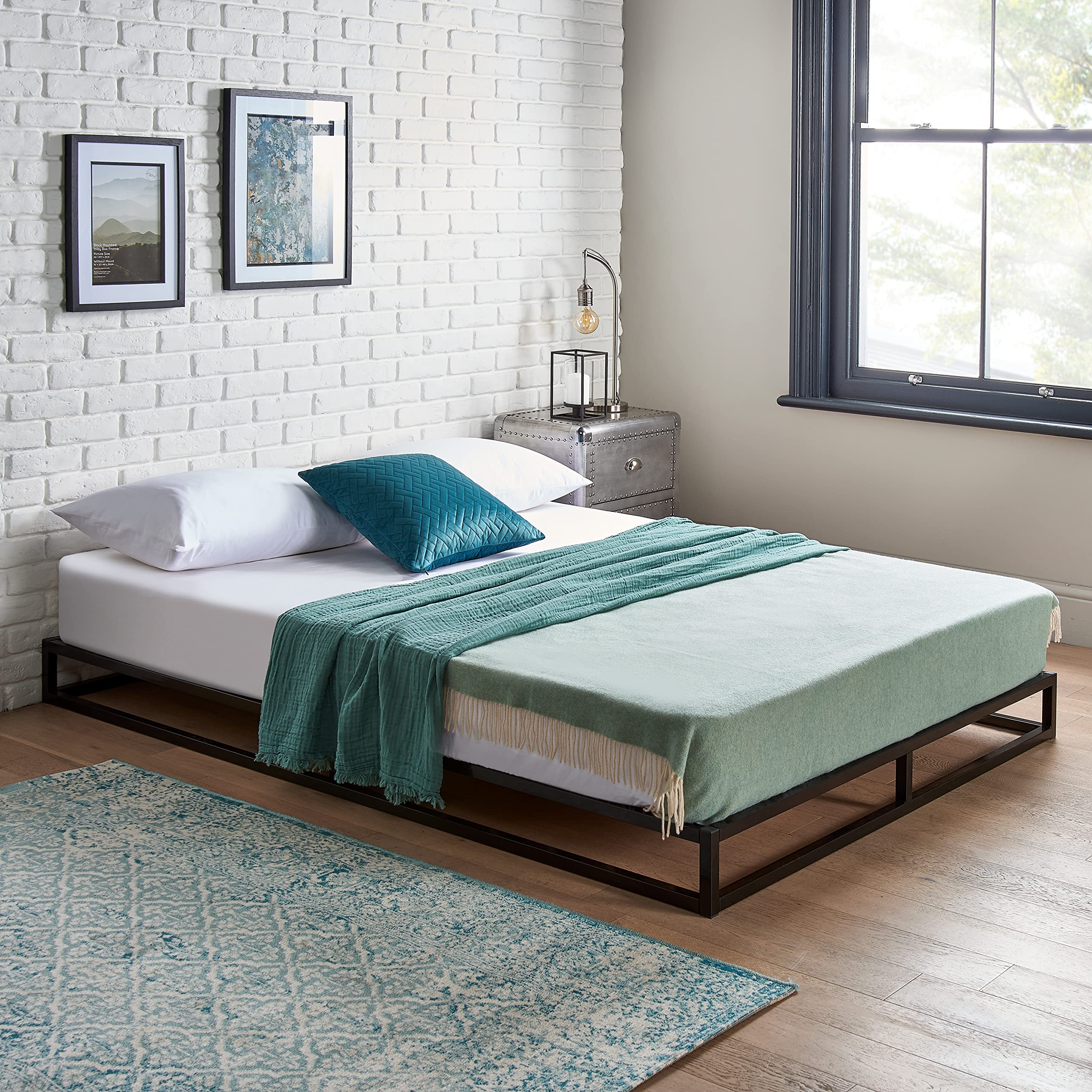 Home Treats Solid Metal Platform Bed